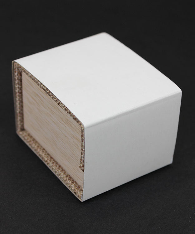 DBX3050 = Burlap Deluxe Magnetic Ring Box (Each)