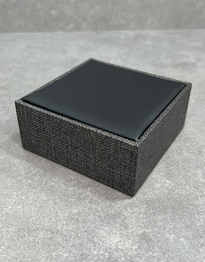 DBX3412 = Pendant Box Premium Grey Mesh/Black Faux Leatherette
