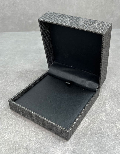 DBX3412 = Pendant Box Premium Grey Mesh/Black Faux Leatherette