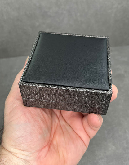 DBX3412 = Pendant Box Premium Grey Mesh/Black Faux Leatherette