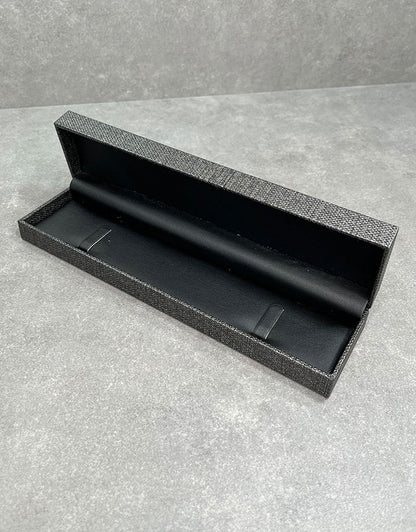 DBX3415 = Bracelet Box Premium Grey Mesh/Black Faux Leatherette