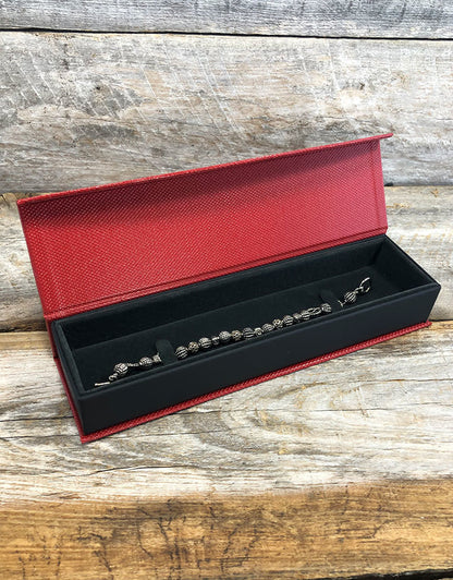 DBX4153 = Deluxe Magnetic Red/Black Bracelet/Watch Box