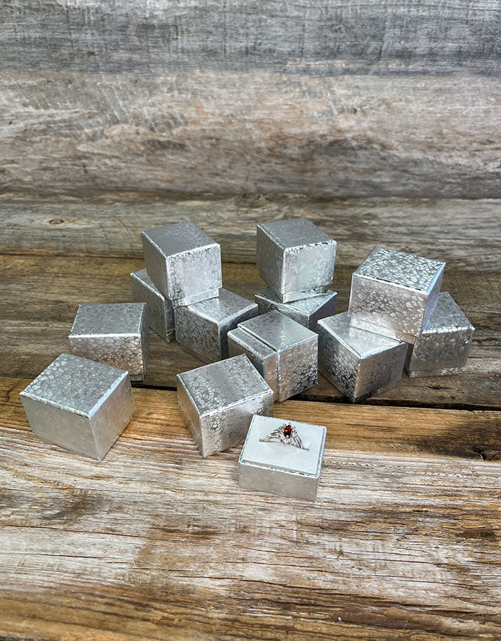 DBX6302 = Silver Foil Ring Box (Dozen)
