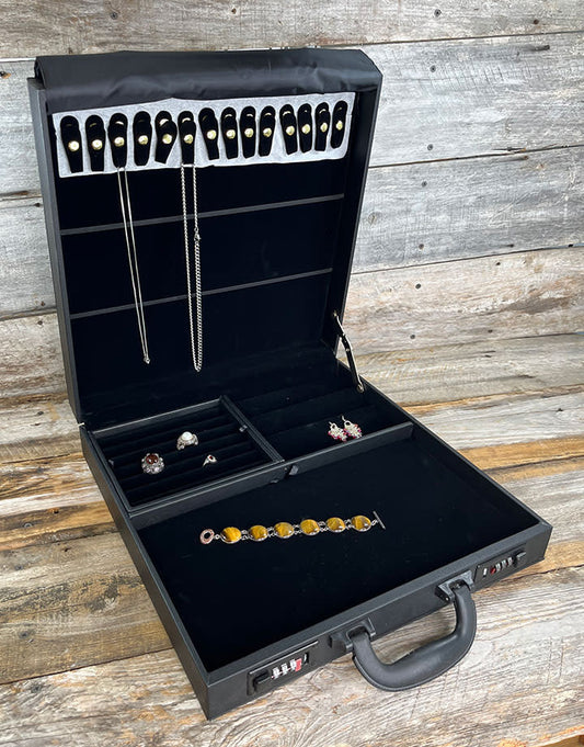 DCA1726 = Sample Jewelry Attache'  Case with Faux Leatherette Covering