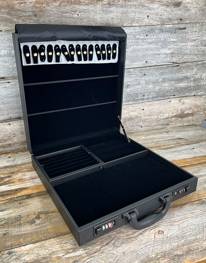 DCA1726 = Sample Jewelry Attache'  Case with Faux Leatherette Covering
