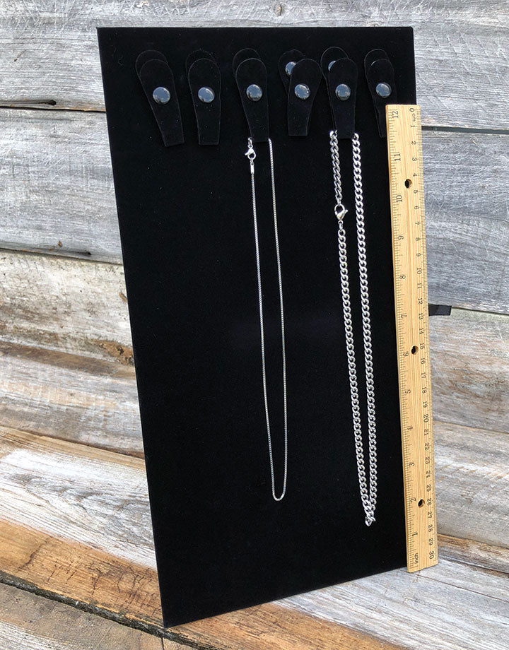 DCH1293S = Value Velvet Tray Insert Chain Pad with 6 Snaps and Stand