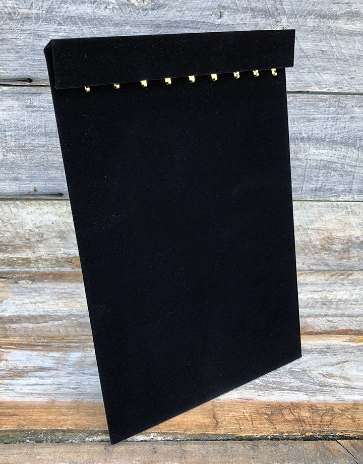 DCH1652 = Value Velvet Necklace Easel Board with 18 Hooks 14"H