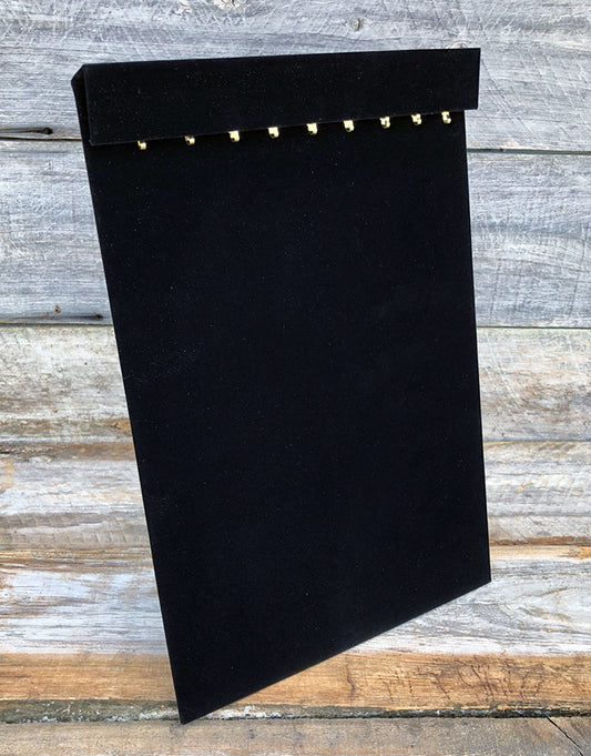 DCH1652 = Value Velvet Necklace Easel Board with 18 Hooks 14"H