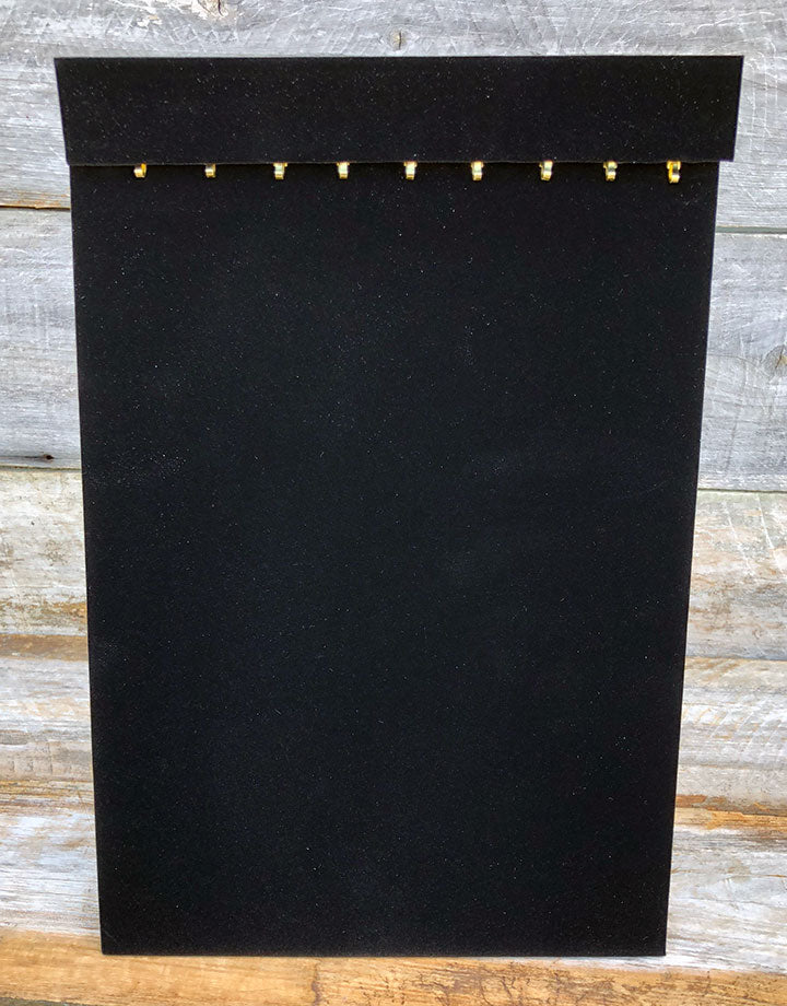 DCH1652 = Value Velvet Necklace Easel Board with 18 Hooks 14"H