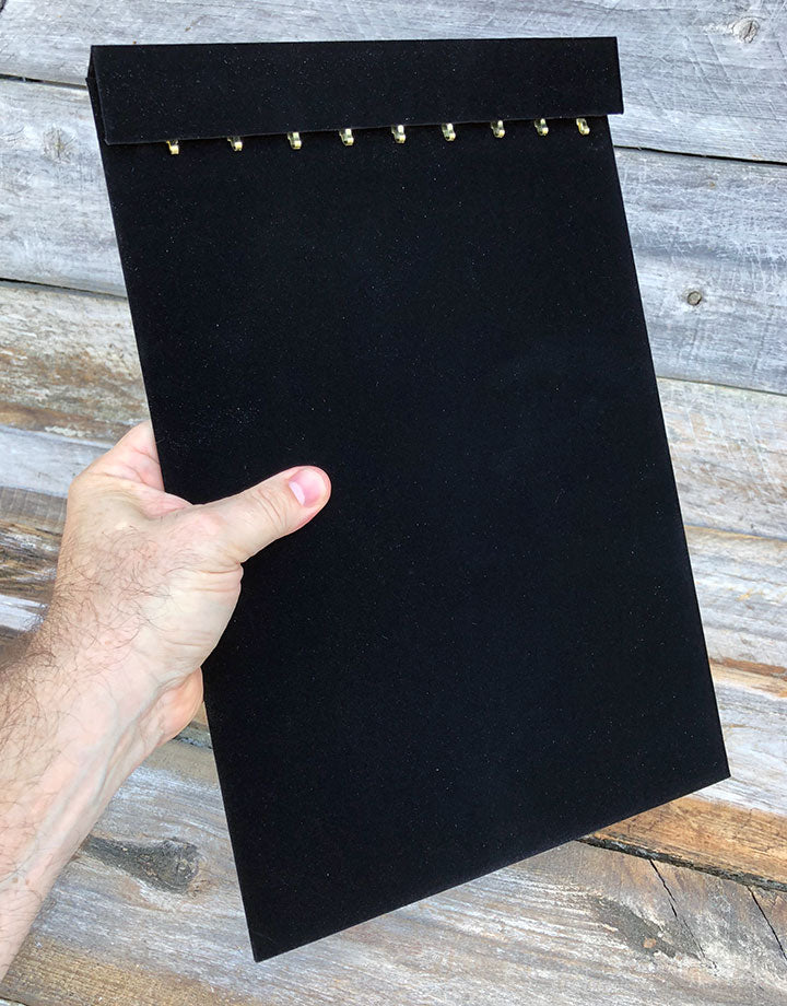 DCH1652 = Value Velvet Necklace Easel Board with 18 Hooks 14"H