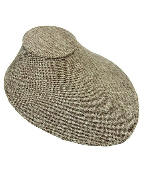DCH3711 = Burlap Low Necklace Bust 7'' wide x 3-1/2'' high