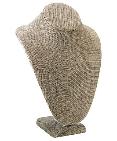 DCH3892 = Burlap Necklace Bust 7-1/2'' wide x 11'' high