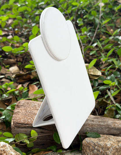 DCH6724 = White Leatherette Foldable Necklace Stand