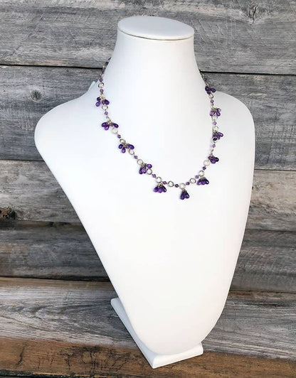 DCH6868 = White Leatherette Necklace Display 14-1/4''H x 9-1/2''W