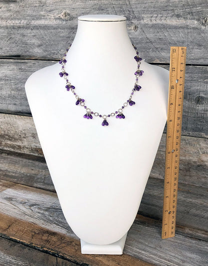 DCH6868 = White Leatherette Necklace Display 14-1/4''H x 9-1/2''W