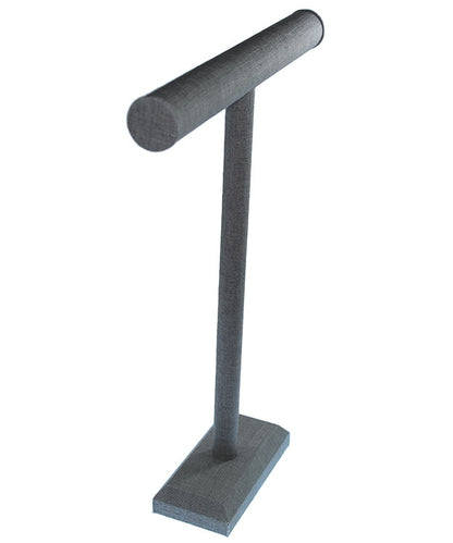 DCH7194 = Grey Linen Necklace Bar 18" H