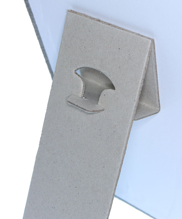 DCH7601 = Grey Linen Necklace Easel 12" H