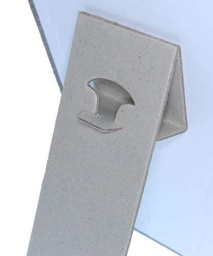 DCH7601 = Grey Linen Necklace Easel 12" H