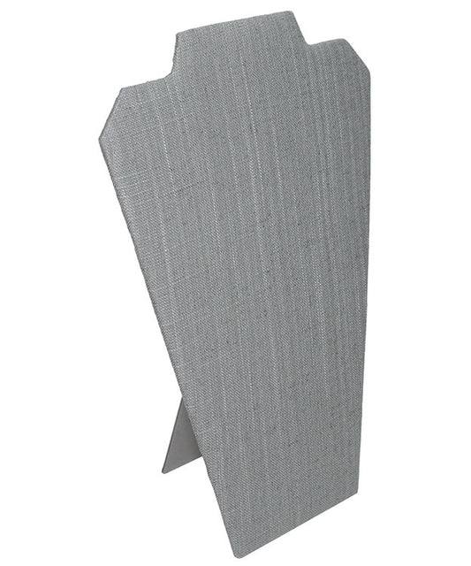 DCH7602 = Grey Linen Necklace Easel 12" H