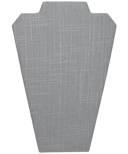 DCH7602 = Grey Linen Necklace Easel 12" H