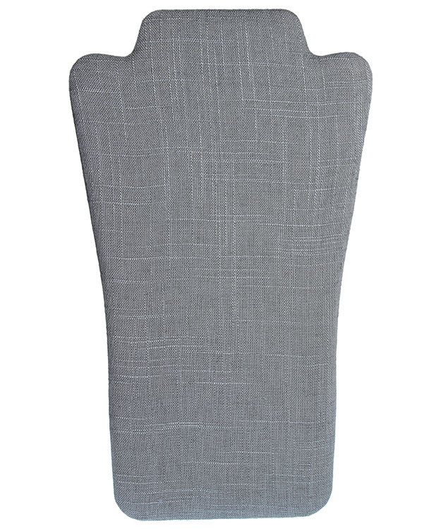 DCH7709 = Grey Linen Flat Bust Display 12-5/8" H