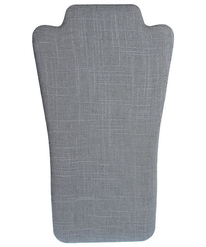 DCH7709 = Grey Linen Flat Bust Display 12-5/8" H