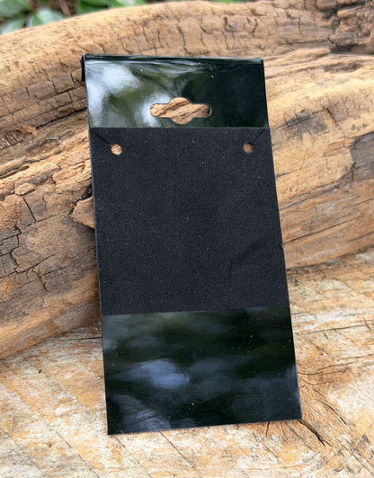 DCH800 = Hanging Necklace Card Black  2 x 4''  ''PLAIN'' (Pkg of 100)