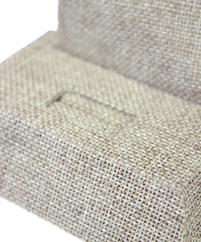 DCO3706 = Burlap Pendant, Ring, Earring Display 9-1/8" H