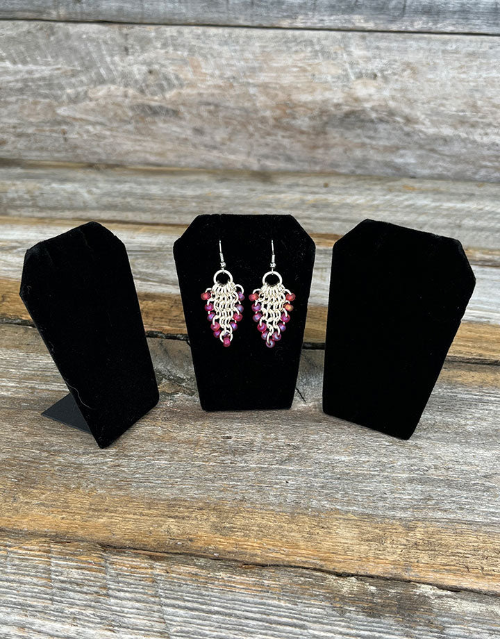 DER003 = Value Velvet Earring Display Stand 3-1/4''H (Pkg of 3)