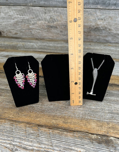 DER003 = Value Velvet Earring Display Stand 3-1/4''H (Pkg of 3)