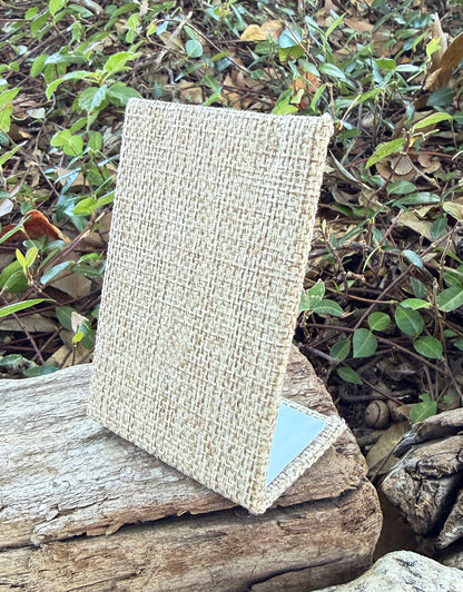 DER301 = Burlap Earring Display 3-1/2" H (Pkg of 3)