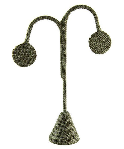 DER3241 = Burlap Earring Display 5-1/4" H  (Pkg of 3)