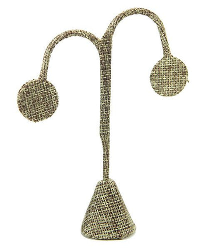DER3242 = Burlap Earring Display 4-3/4" H (Pkg of 3)