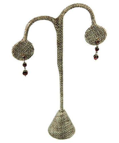 DER3249 = Burlap Earring Display 6-1/4" H  (Pkg of 3)