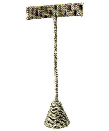 DER3254 = Burlap Earring Display 5-1/2" H (Pkg of 3)