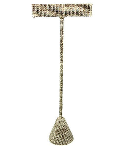 DER3255 = Burlap Earring Display 6-1/2" H (Pkg of 3)