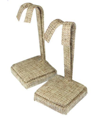 DER3723 = Burlap Earring Stand 4-1/4" H  (Pkg of 2)