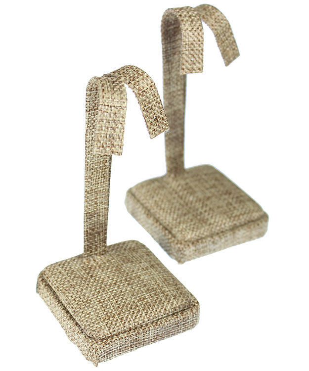 DER3723 = Burlap Earring Stand 4-1/4" H  (Pkg of 2)