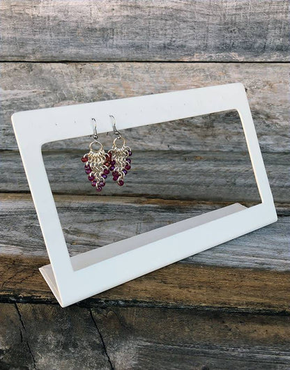 DER6148 = LEATHERETTE EARRING STANDS OPEN FRONT 7-5/8X4-1/2 HIGH