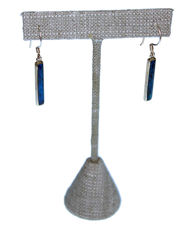 DER7253 = Grey Linen Earring Display 4-3/4" H (Pkg of 3)