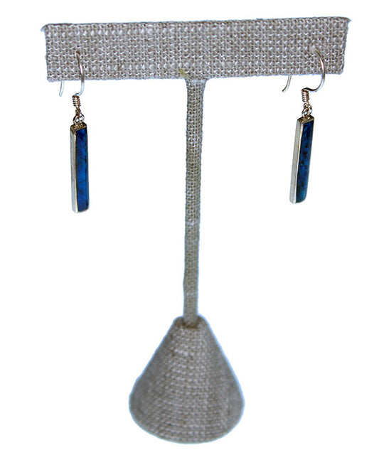 DER7253 = Grey Linen Earring Display 4-3/4" H (Pkg of 3)