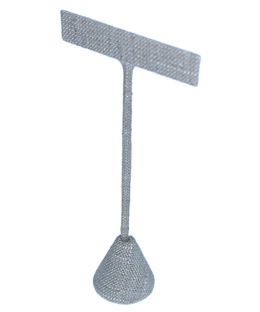 DER7254 = Grey Linen Earring Display 5-1/2" H (Pkg of 3)