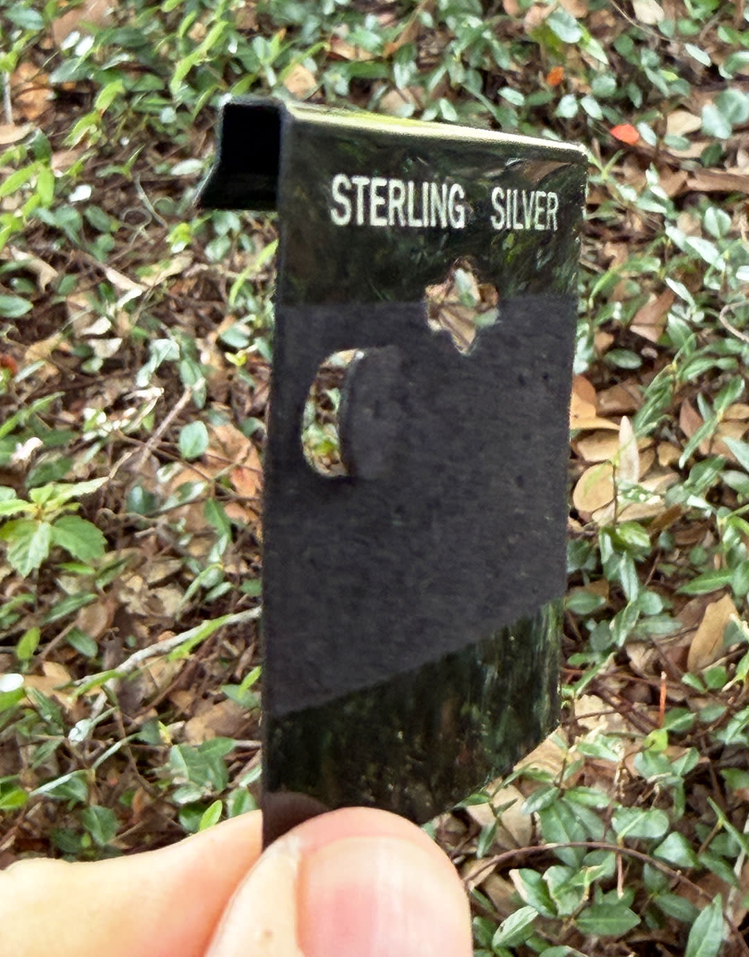 DER802 = Hanging Earring Cards Black 2'' Imprint ''Sterling'' (Pkg of 100)