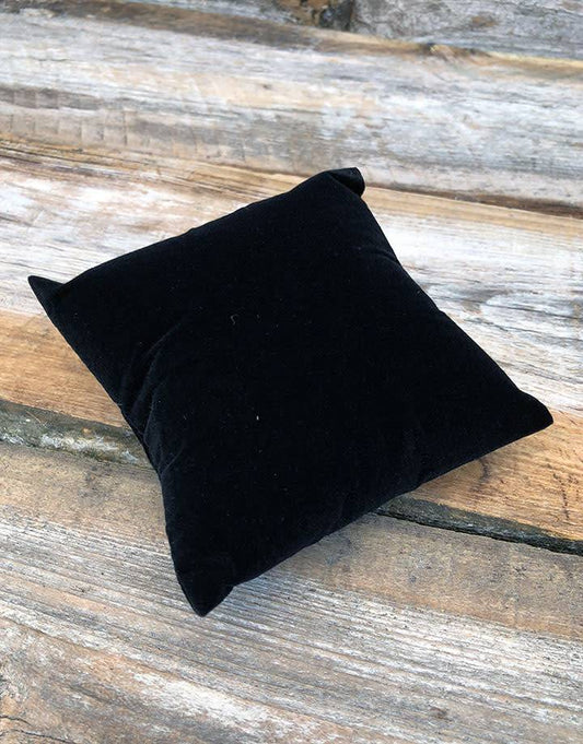 DIS1120 = Black Velvet Pillow for Watches or Bracelets 4''x4'' (Pkg of 5)