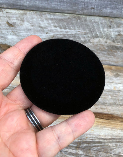 DIS1315 = Value Velvet Round Display Pad 3'' (Pkg of 3)