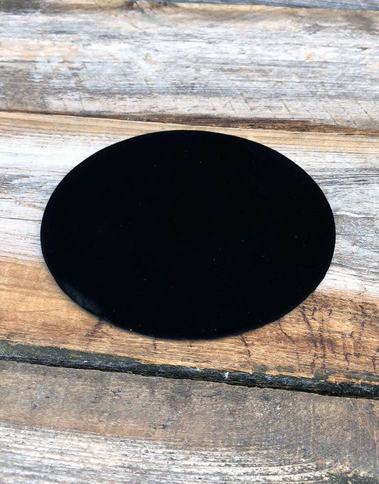 DIS1316 = black-velvet Round Display Pad 5'' (Pkg of 3)