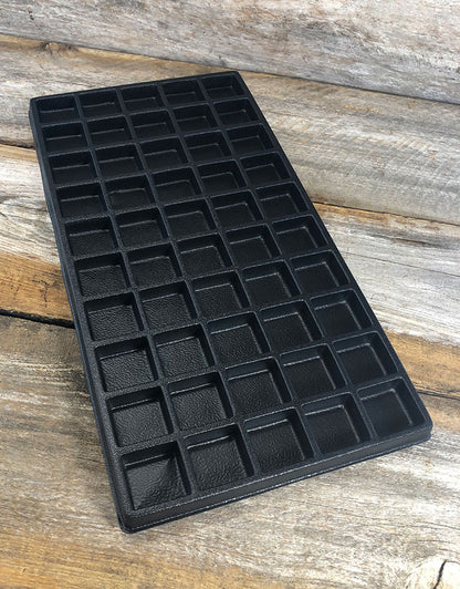 DIS1850 = Plastic Tray Insert 50 Spaces 1/2'' Deep - Black (Pkg of 3)