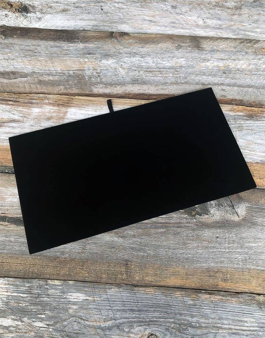DIS1910 = ECONOMY  VELVET TRAY INSERT PAD BLACK