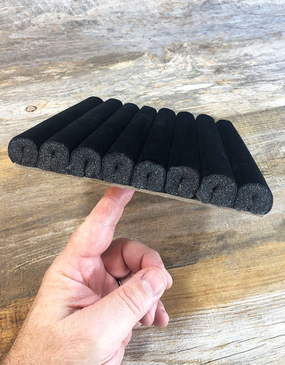 DRG1221 = Black Value Velvet Half Tray Insert with Continuous Slots for Rings