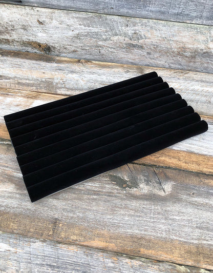 DRG1222 = Black Value Velvet Tray Insert with Continuous Slots for Rings